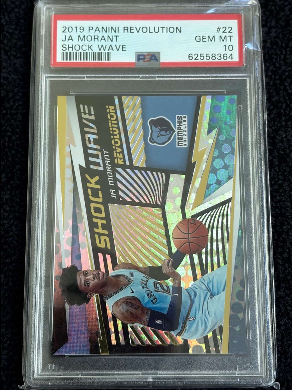2019-20 Panini Revolution Ja Morant #22 Shock Wave Rookie RC PSA 10 GEM MT